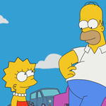 Гомер и Лиза Симпсоны